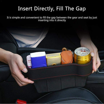 Seat Pockets PU Leather Car Console Side Organizer Pack of 2