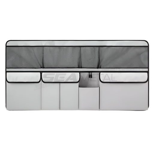 9-Pocket Car Seat Back Organizer Wear-Resistant Oxford Cloth Gray-0